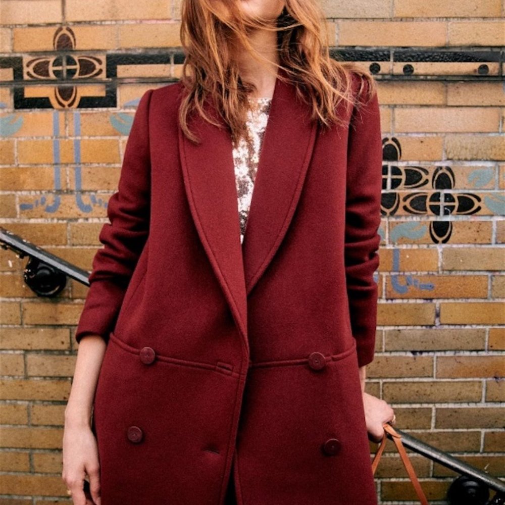 RESERVED Sezane James Coat NWT Sz 38